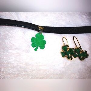 Lucky clover necklace and choker set